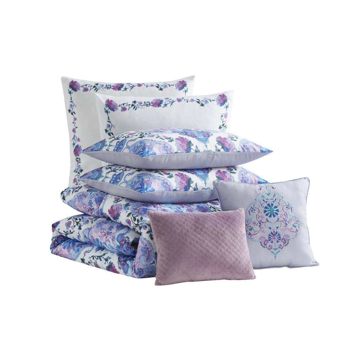 Sweet Home Collection Juliette 7pc. Floral Bed In A Bag Comforter