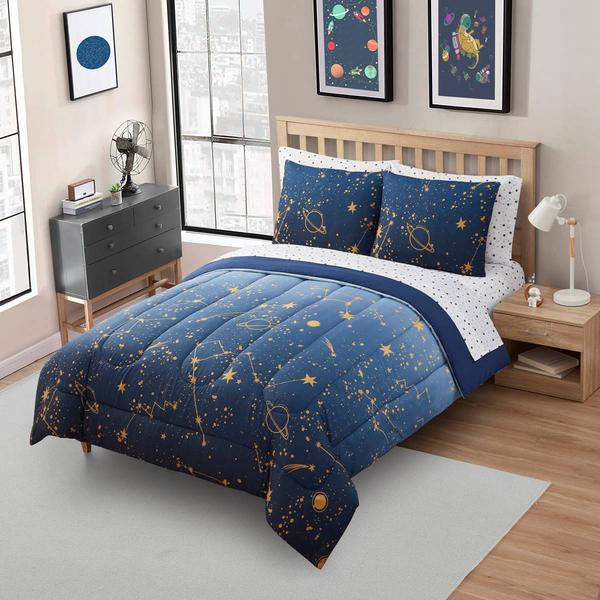 Sweet Home Collection Kids Galaxy 7pc. Bed in a Bag Set
