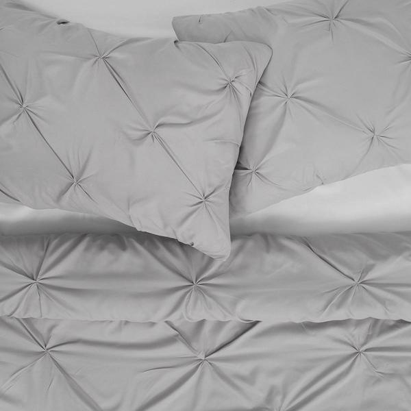 Sweet Home Collection 3pc. Pinch Pleat Pintuck Duvet Cover Set alternate view