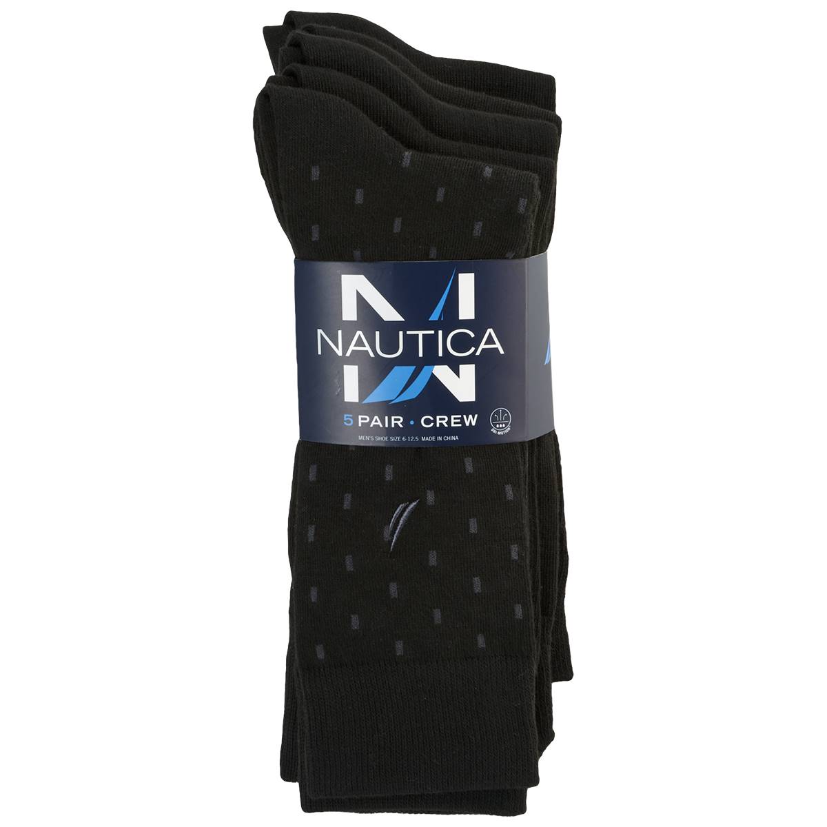 Mens Nautica 5pk. Dress Crew Socks