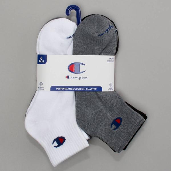 Mens Champion(R) 6pk. Quarter Socks