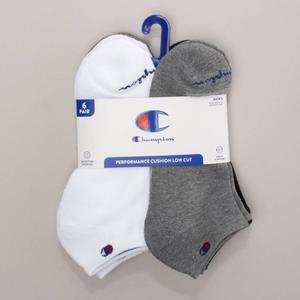 Mens Champion(R) 6pk. Multi Color Logo Low Cut Socks