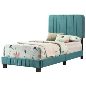 Passion Furniture Lodi Velvet Upholstered Tufted Bed Frame - Twin