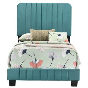 Passion Furniture Lodi Velvet Upholstered Tufted Bed Frame - Twin alternate view