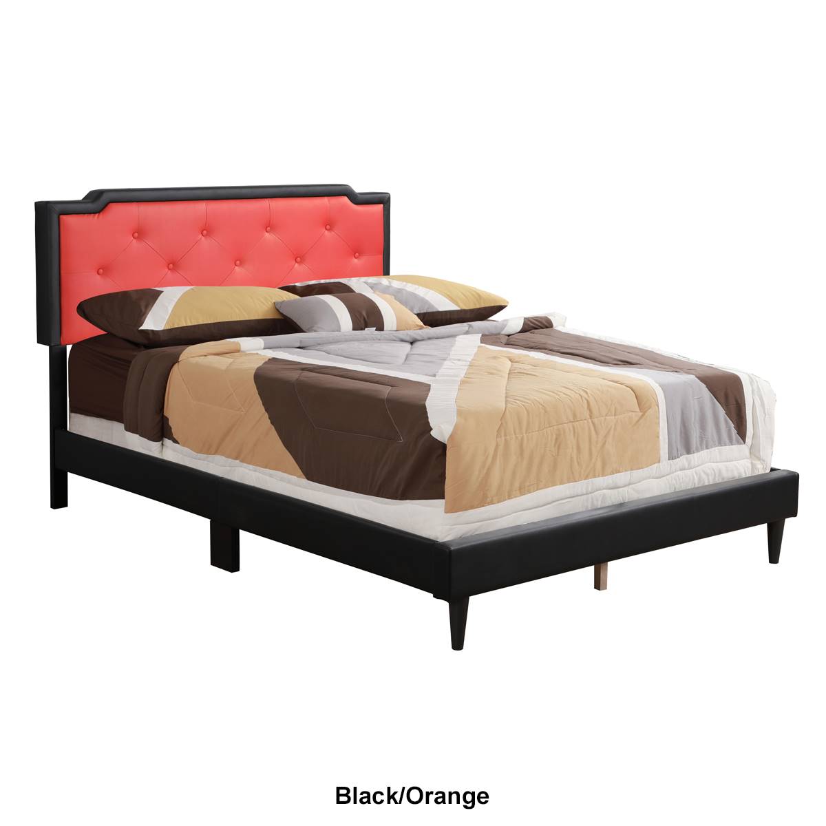 Passion Furniture Deb Jewel Tufted Panel Bed Frame - Full