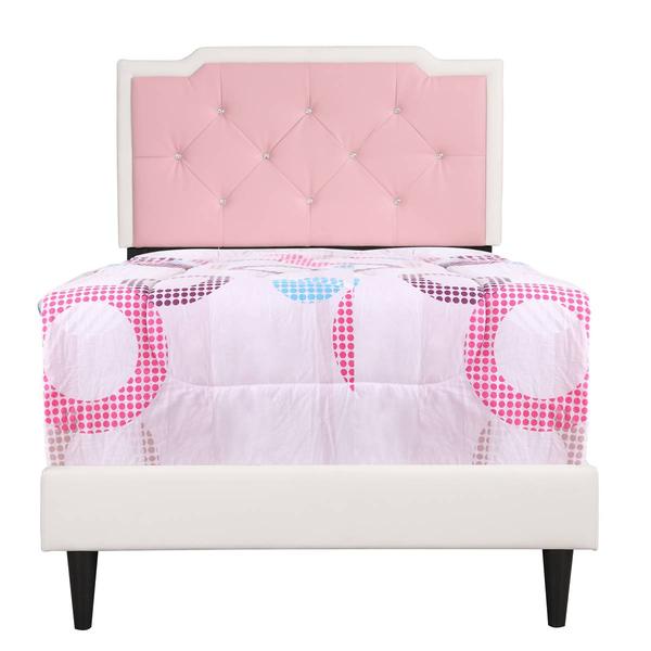 Passion Furniture Deb Jewel Tufted Panel Bed Frame - Twin alternate view