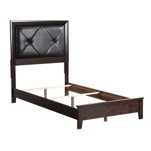 Passion Furniture Primo Tufted Upholstered Panel Bed Frame - Twin