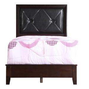 Passion Furniture Primo Tufted Upholstered Panel Bed Frame - Twin alternate view