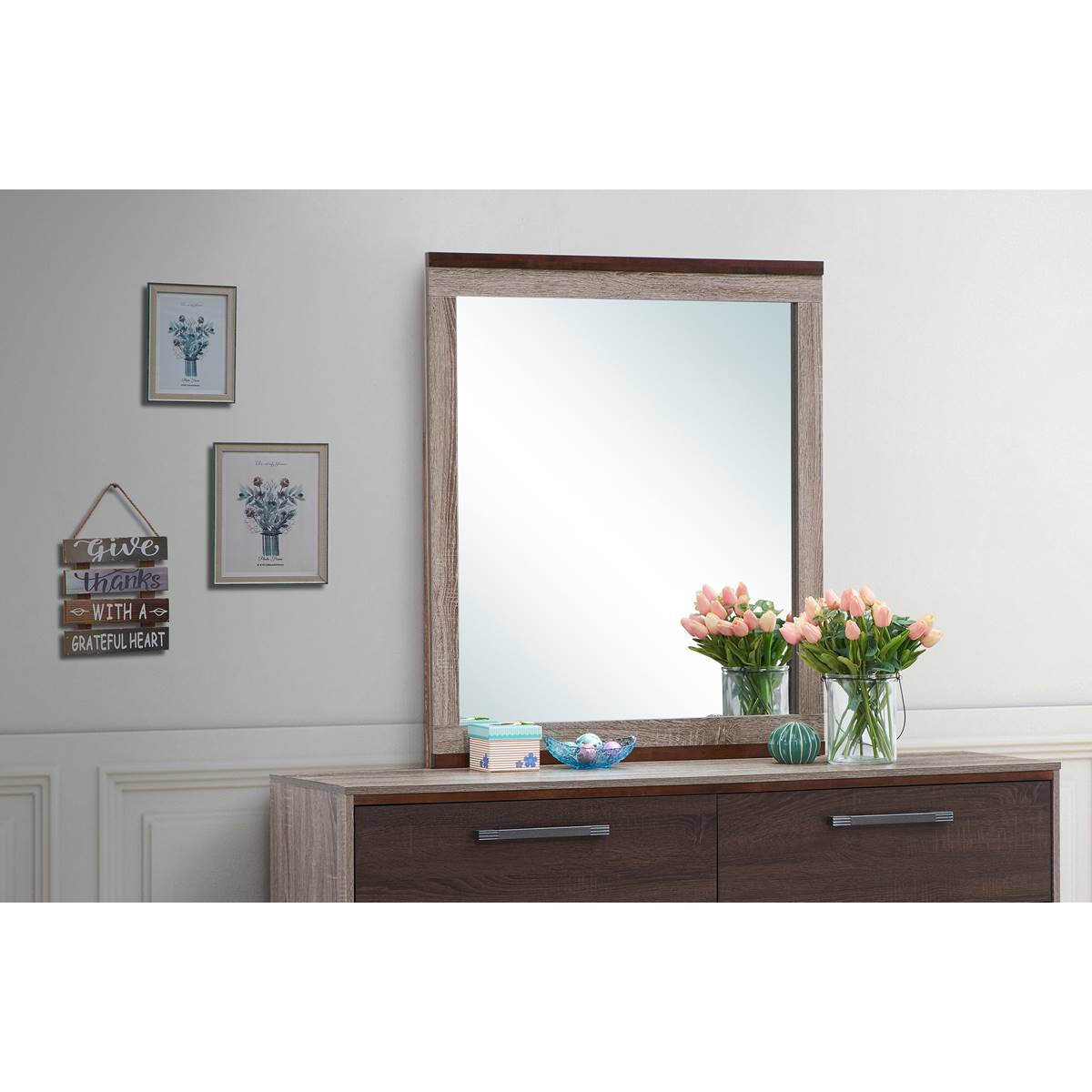 Passion Furniture Classic Rectangle Framed Dresser Mirror - 32x40