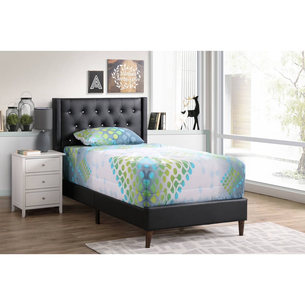Passion Furniture Bergen Panel Bed Frame - Twin