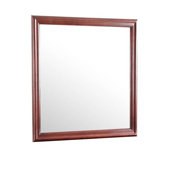 Passion Furniture Classic Square Wood Dresser Mirror - 38x38 alternate view