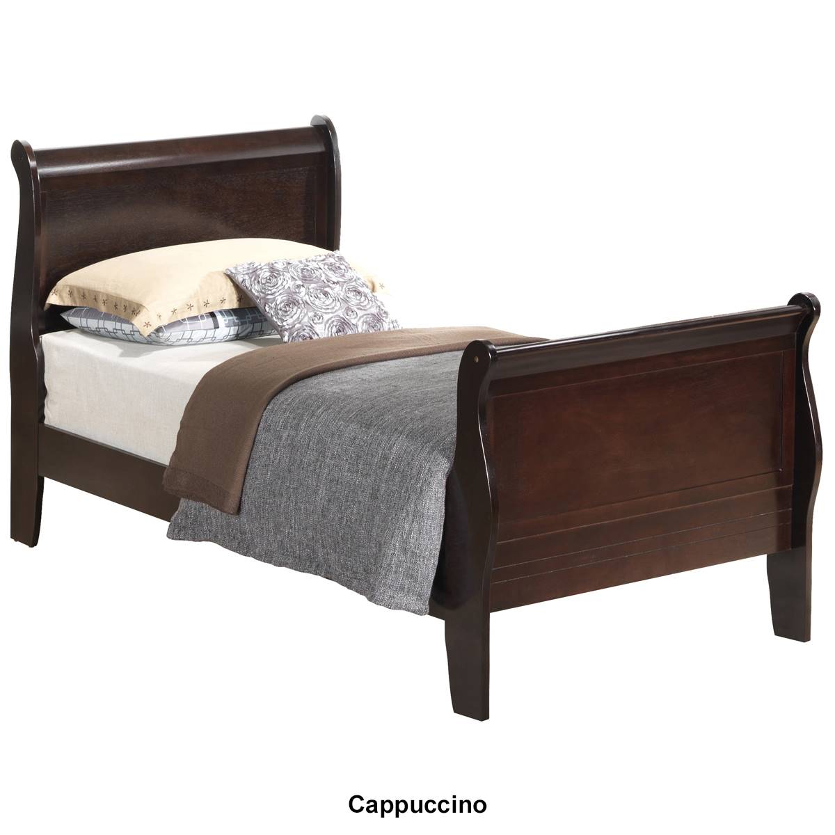 Passion Furniture Louis Philippe Sleigh Bed - Twin