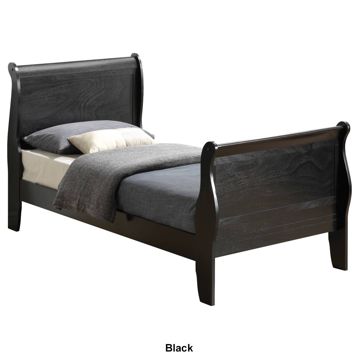 Passion Furniture Louis Philippe Sleigh Bed - Twin