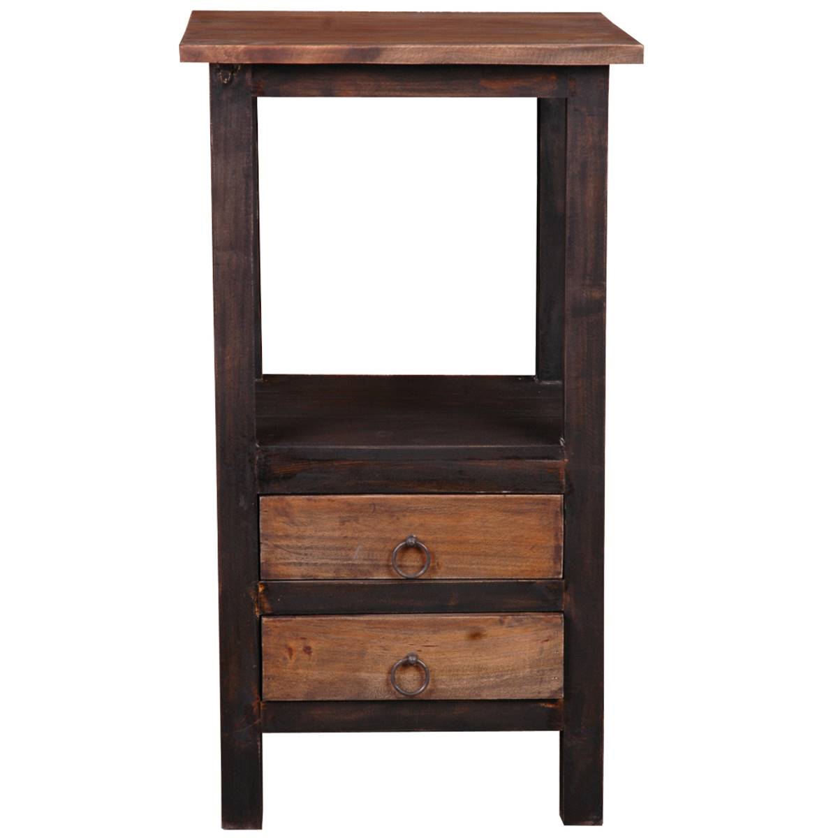 Besthom Chic Cottage End Table With 2 Drawers