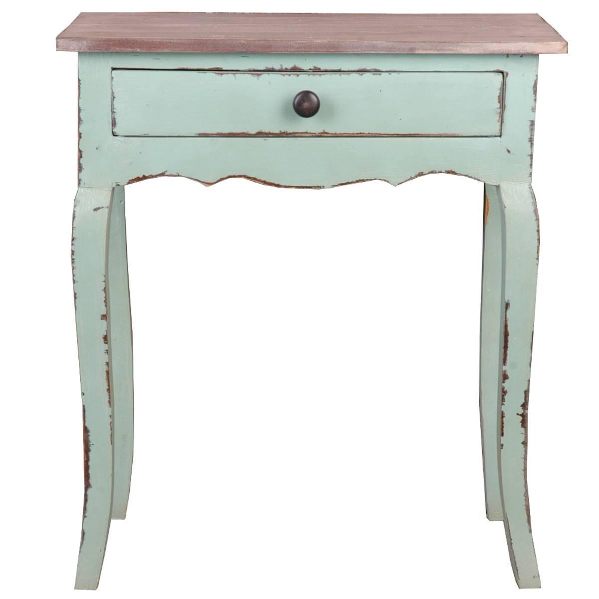 Besthom Chic Cottage Bahama Rectangular Wood End Table