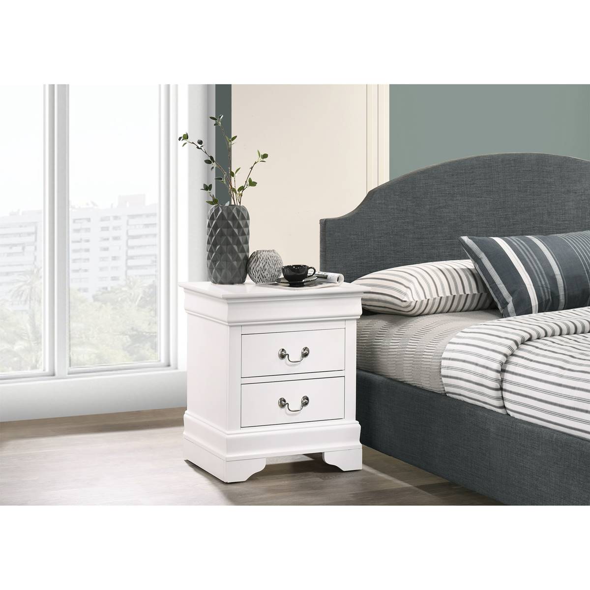 Passion Furniture Louis Philippe 21in. Drawer Nightstand