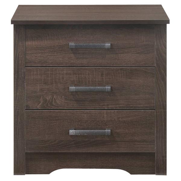 Passion Furniture Hudson 3-Drawer Nightstand alternate view