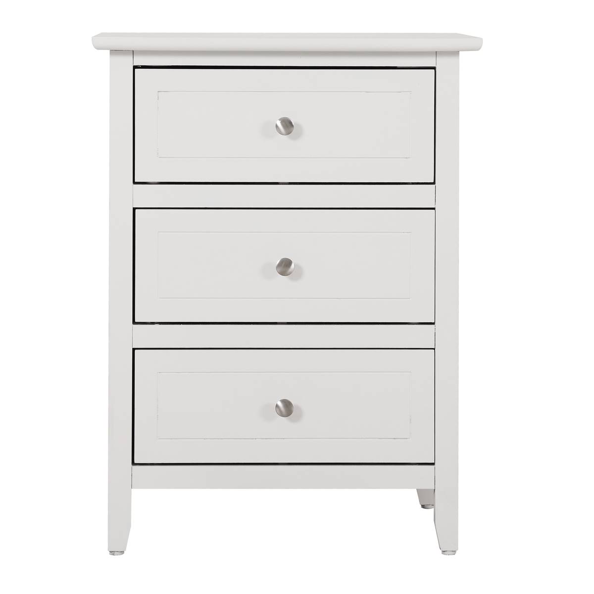 Passion Furniture Daniel 3-Drawer Nightstand