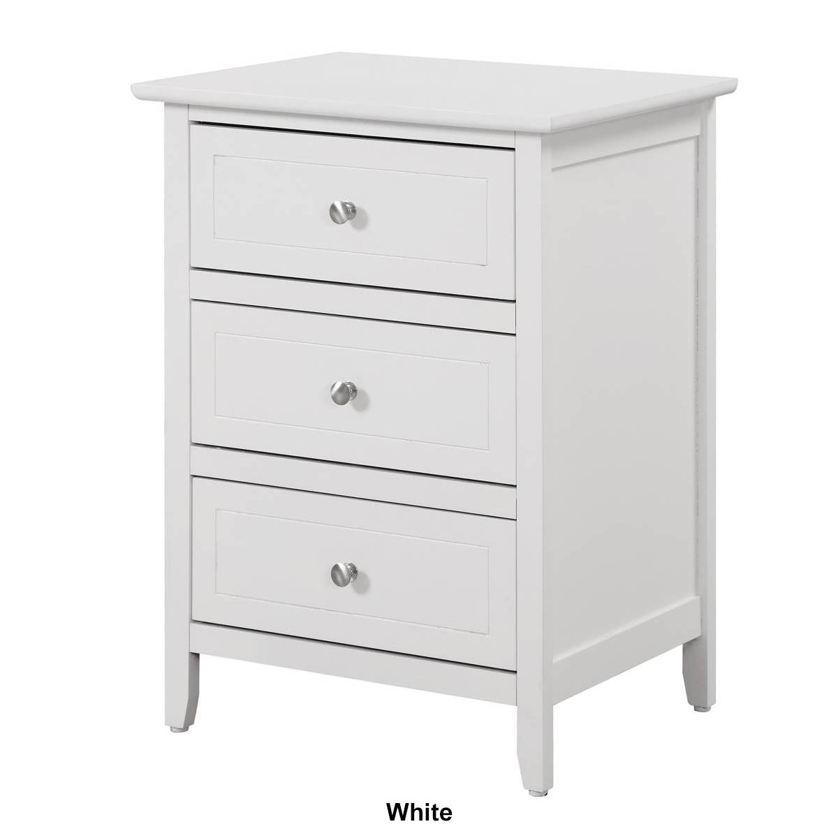 Passion Furniture Daniel 3-Drawer Nightstand