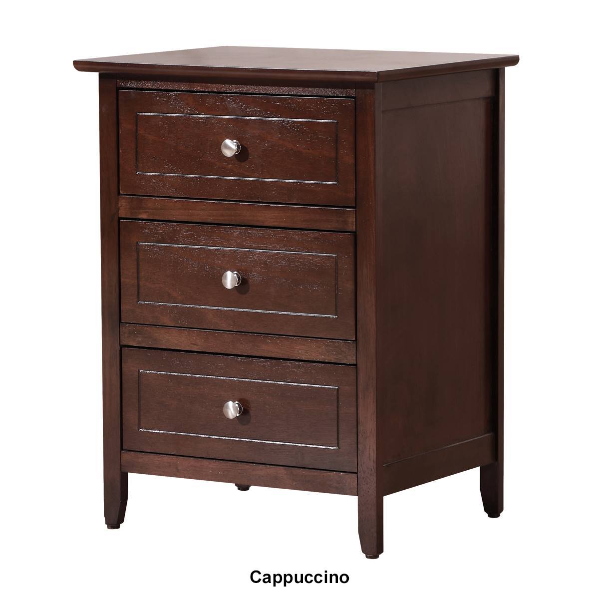 Passion Furniture Daniel 3-Drawer Nightstand