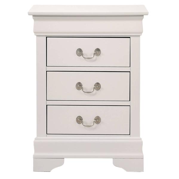 Passion Furniture Louis Philippe 3-Drawer Nightstand alternate view