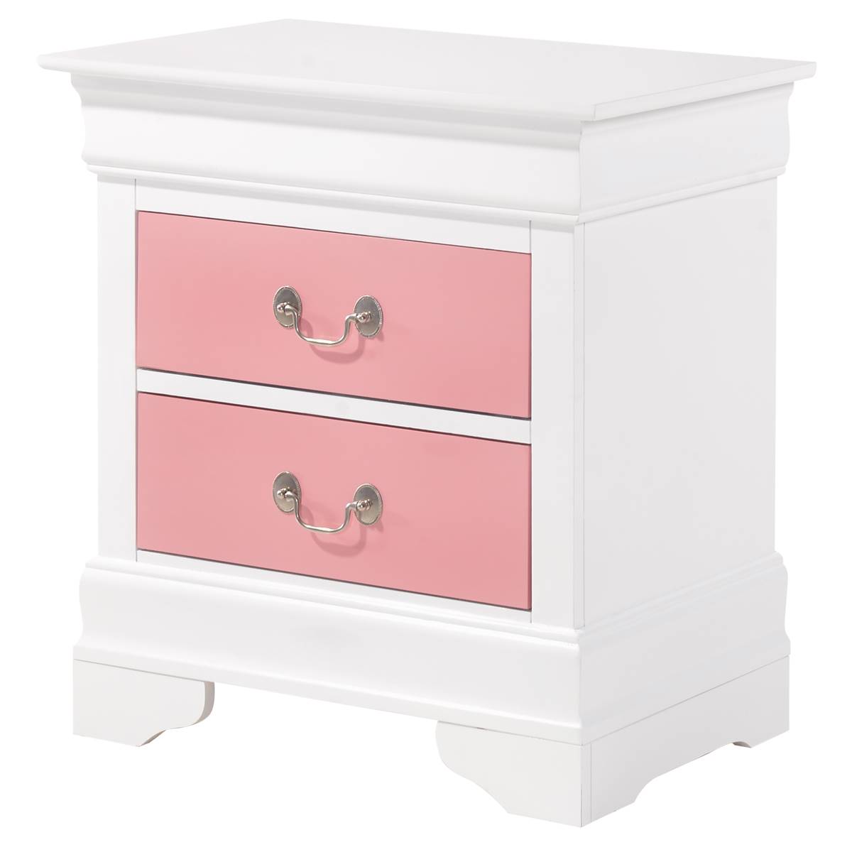 Passion Furniture Louis Philippe 2-Drawer Nightstand
