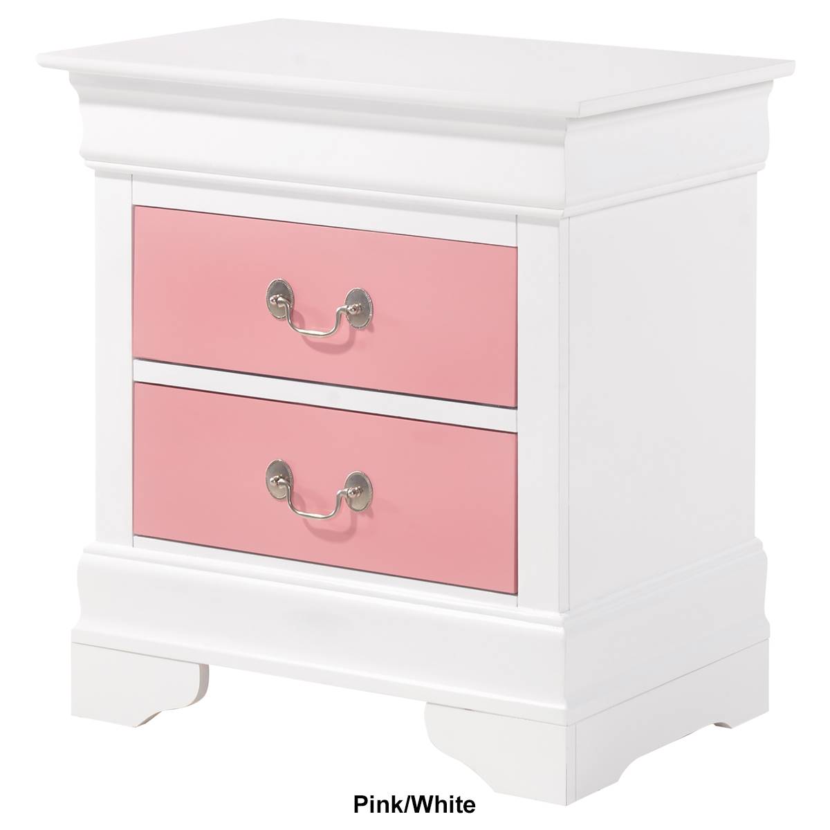 Passion Furniture Louis Philippe 2-Drawer Nightstand