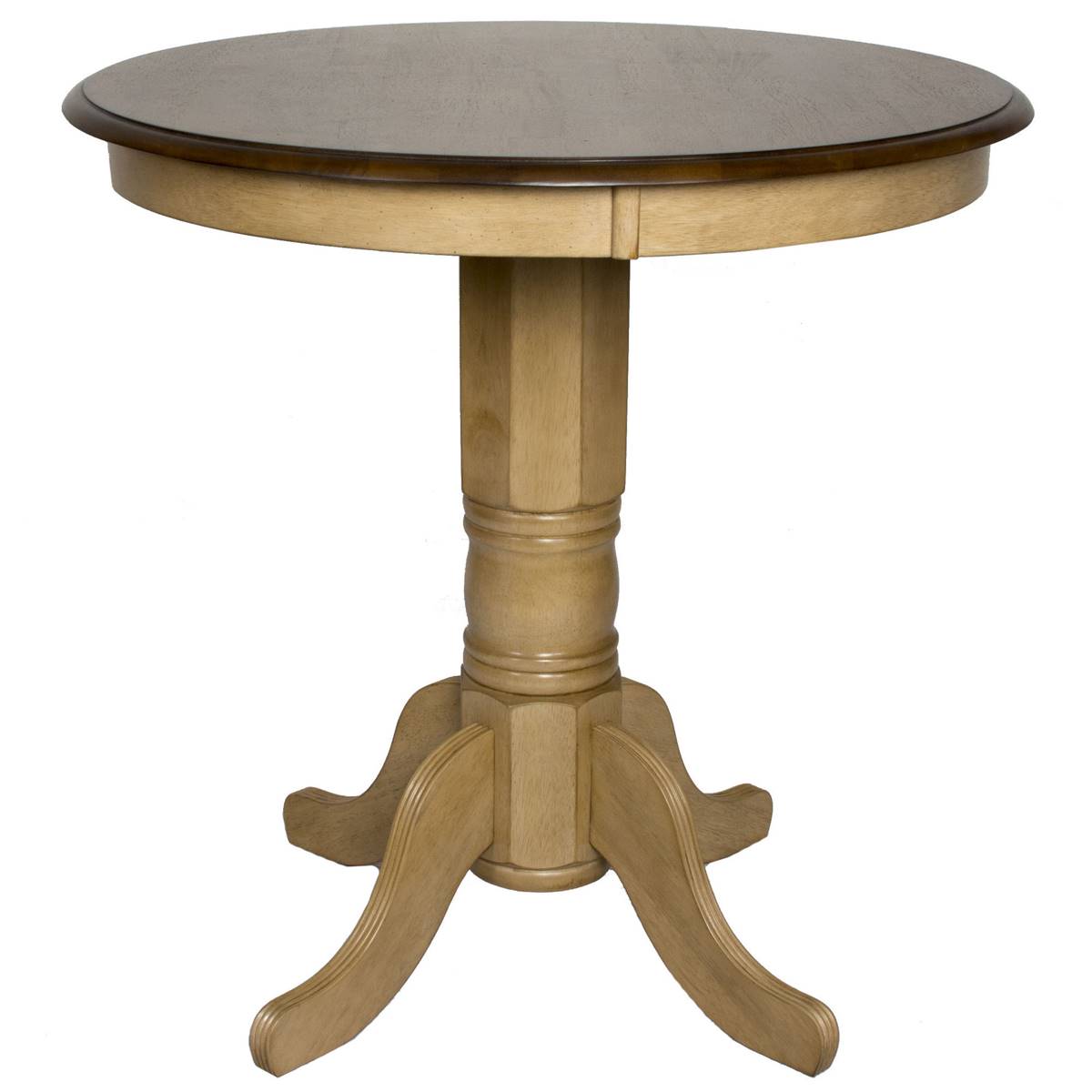 Besthom Brook Distressed Two-Tone Round Dining Room Table