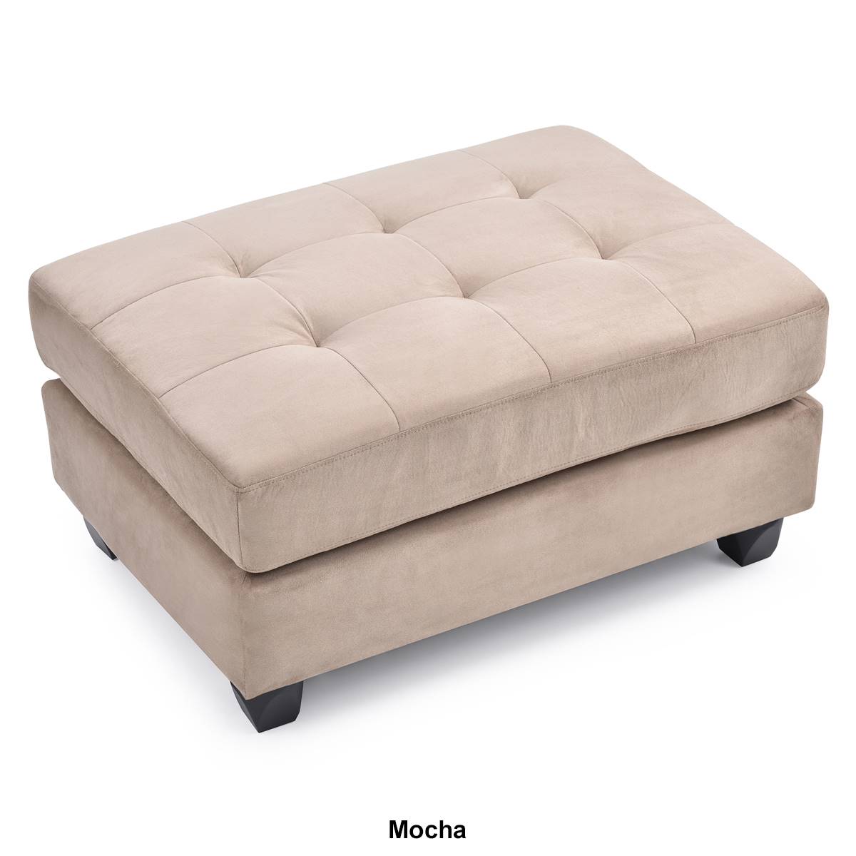 Passion Furniture Malone Tufted Ottoman