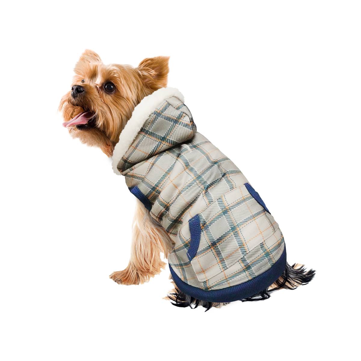 Best Furry Friends Harvest Plaid Pet Hoodie