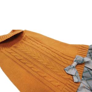 Best Furry Friends Harvest Plaid Pet Sweater Dress alternate view