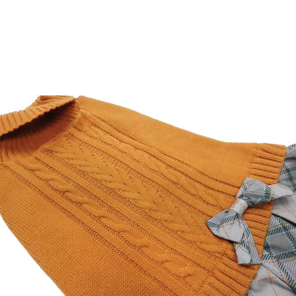 Best Furry Friends Harvest Plaid Pet Sweater Dress alternate view