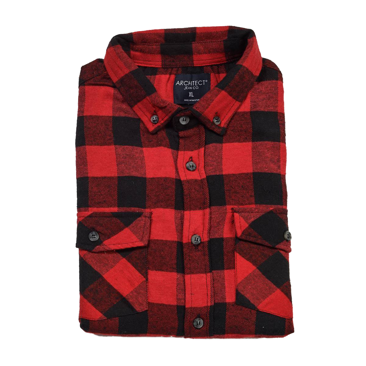 Young Mens Architect(R) Jean Co. Flannel Shirt - Red/Black