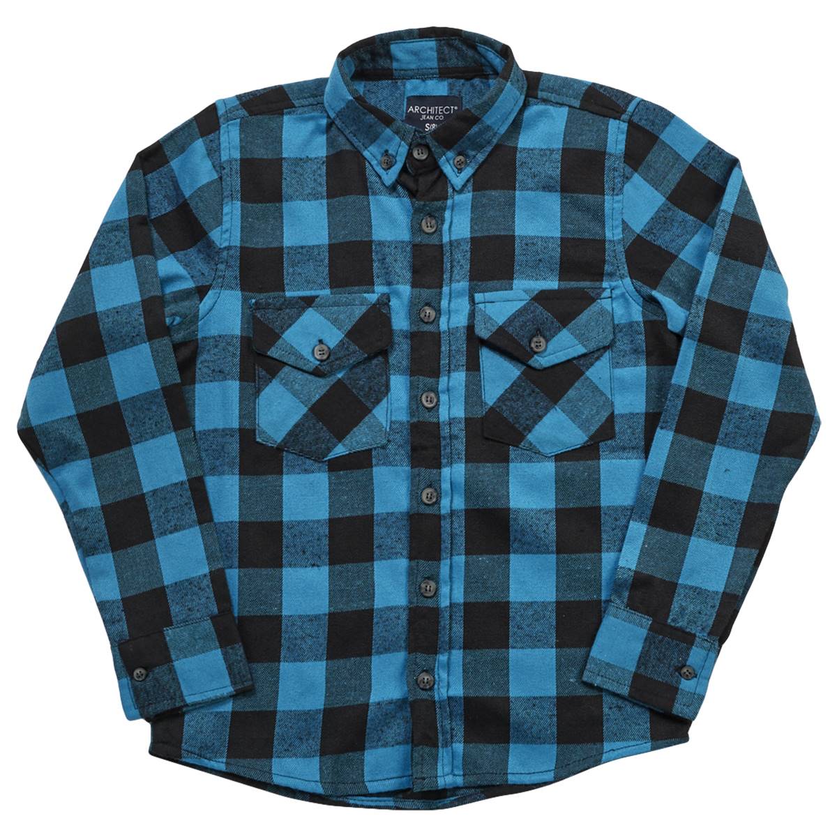 Boys (8-20) Architect(R) Jean Co. Flannel Shirt - Teal & Black