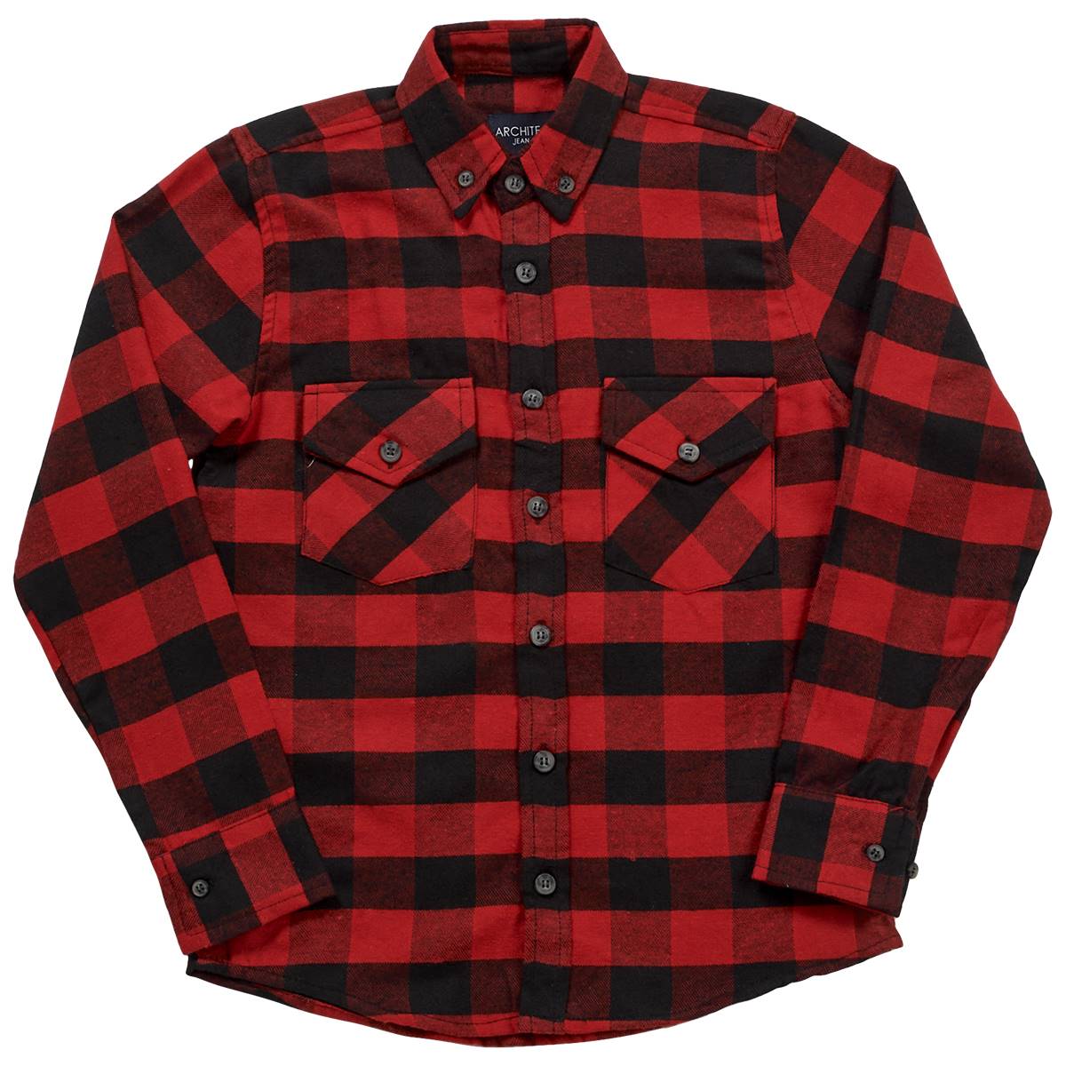 Boys (8-20) Architect(R) Jean Co. Flannel Shirt - Red & Black
