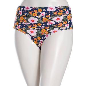 Womens Catherine Malandrino Bloom Floral High Waisted Swim Bottom