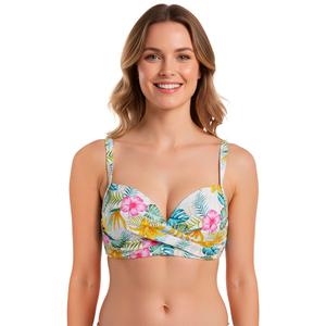 Womens Catherine Malandrino Havana Hibiscus Bikini Swim Top