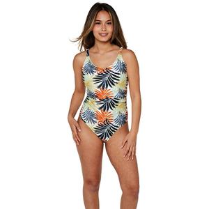 Womens Nicole Miller Studio Palm Leaf One Piece Swimsuit