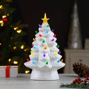 Mr. Christmas 12in. LED Nostalgic White Ceramic Tree alternate view