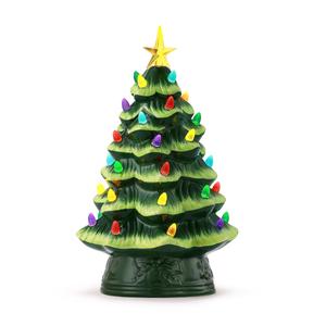 Mr. Christmas 12in. LED Nostalgic Green Ceramic Tree
