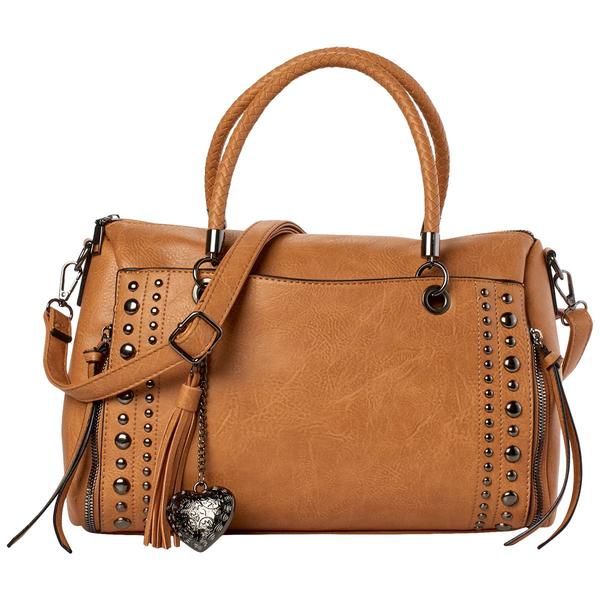 Sam & Hadley Solid Satchel with Heart Charm alternate view