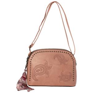 Sam & Hadley Perforated Dome Satchel with Scarf alternate view