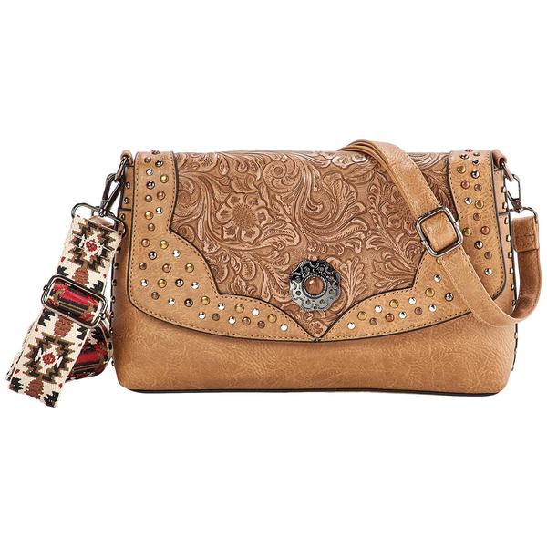 Sam & Hadley Tooled East/West Flap Crossbody