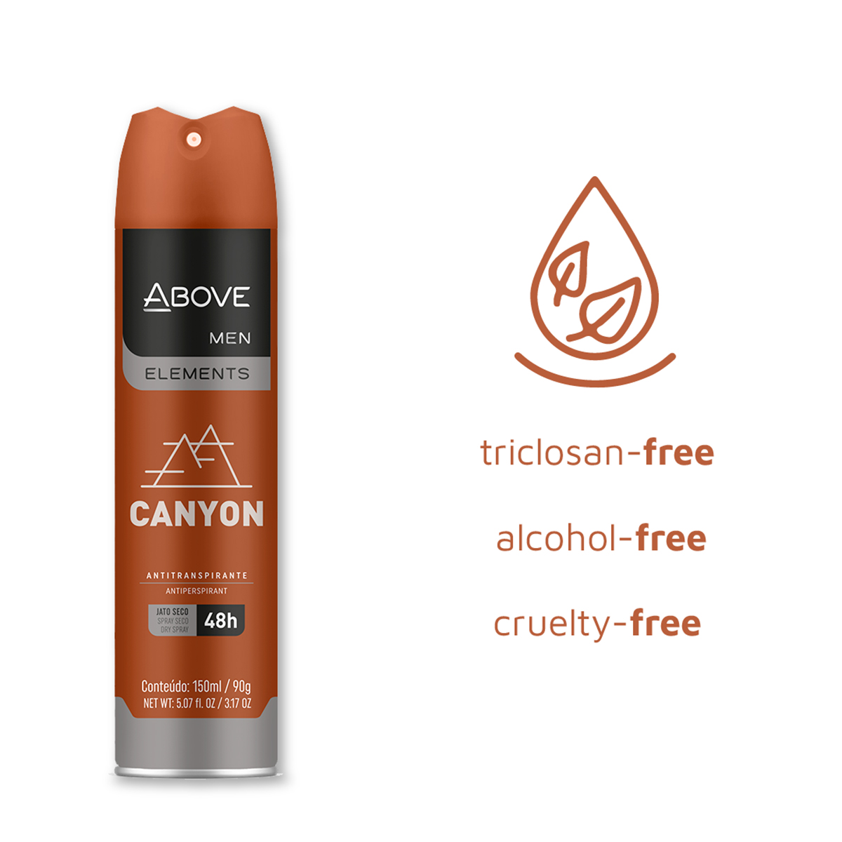 Above Elements Canyon Antiperspirant Deodorant 48 Hour Spray