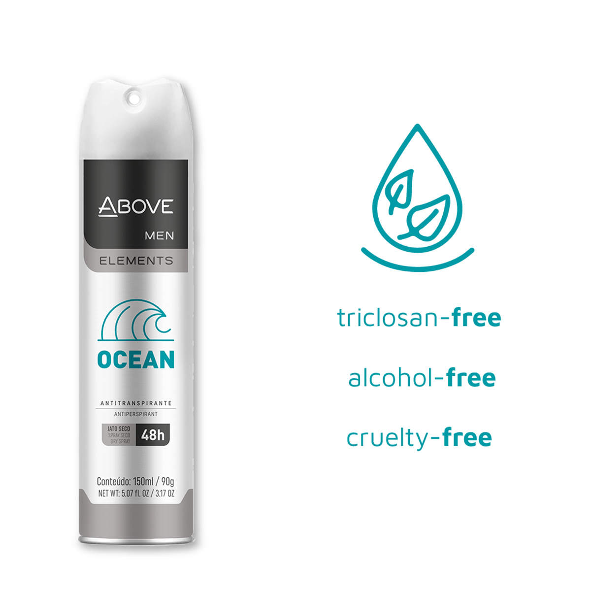 Above Elements Ocean Antiperspirant Deodorant 48 Hour Spray