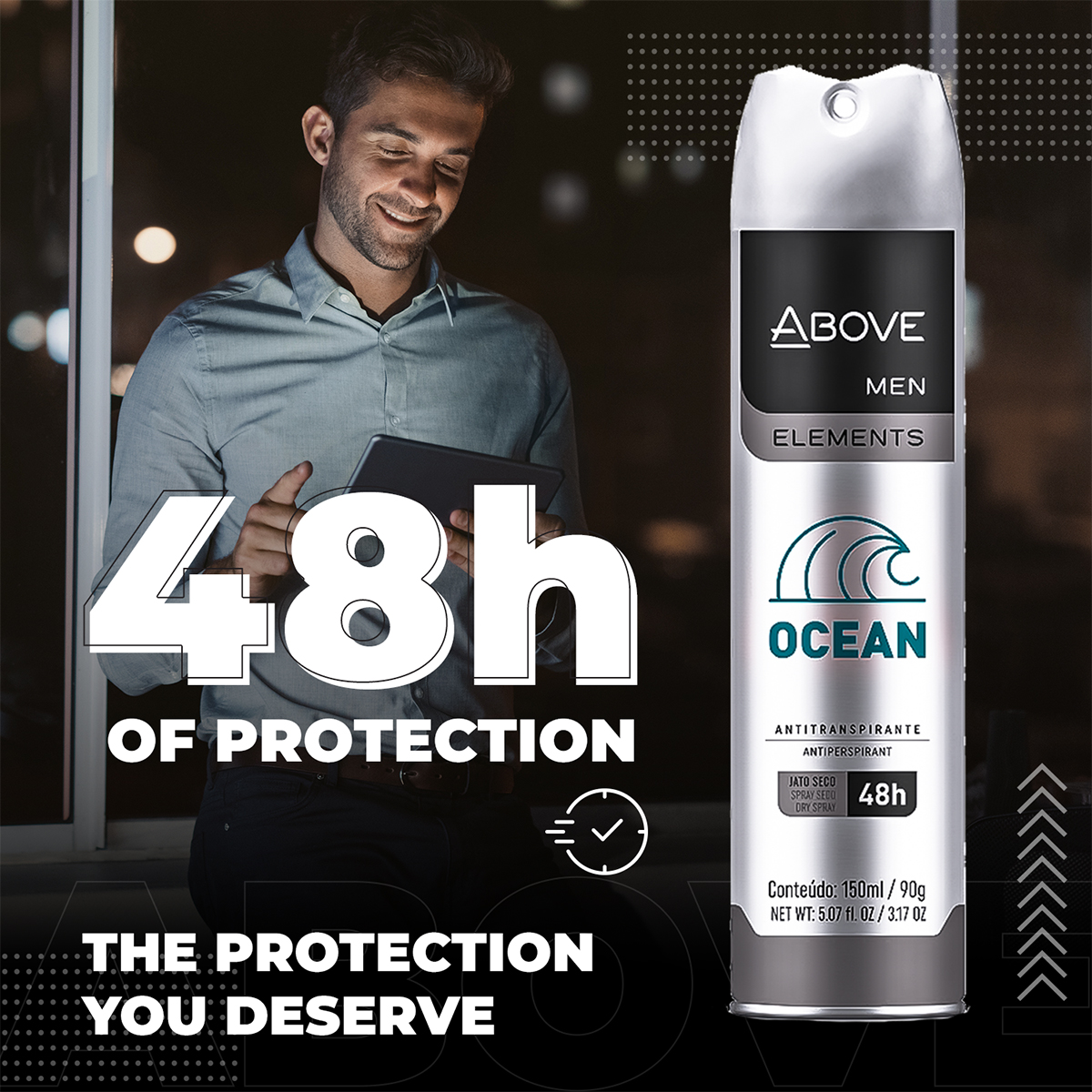 Above Elements Ocean Antiperspirant Deodorant 48 Hour Spray