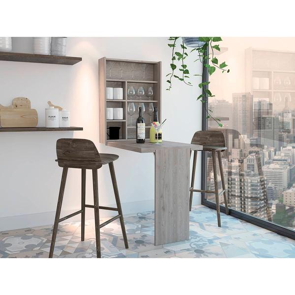 FM FURNITURE Dalton Light Grey Foldable Desk alternate view
