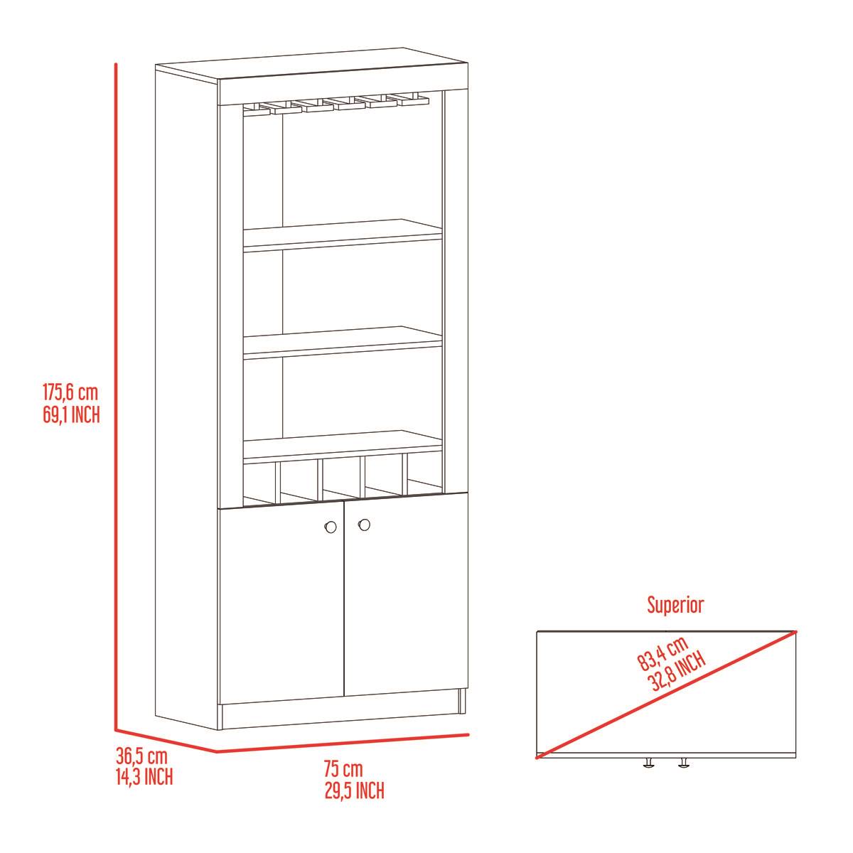 FM FURNITURE New York Bar Cabinet