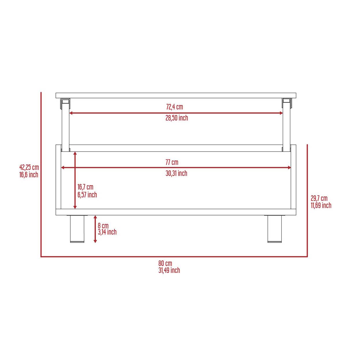 FM FURNITURE Boston Coffee Top Liftable Table