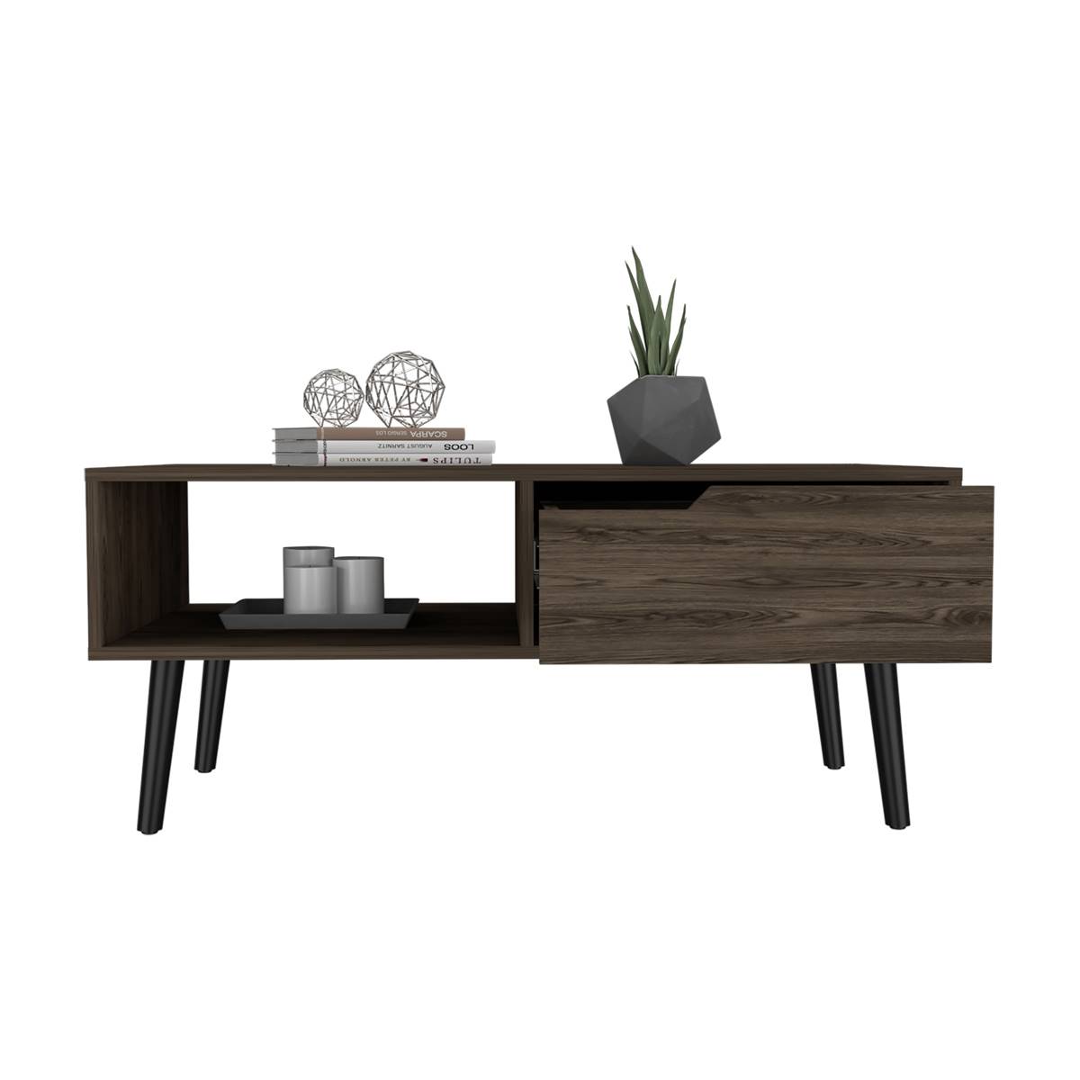 FM FURNITURE Hamburg Dark Walnut Coffee Table